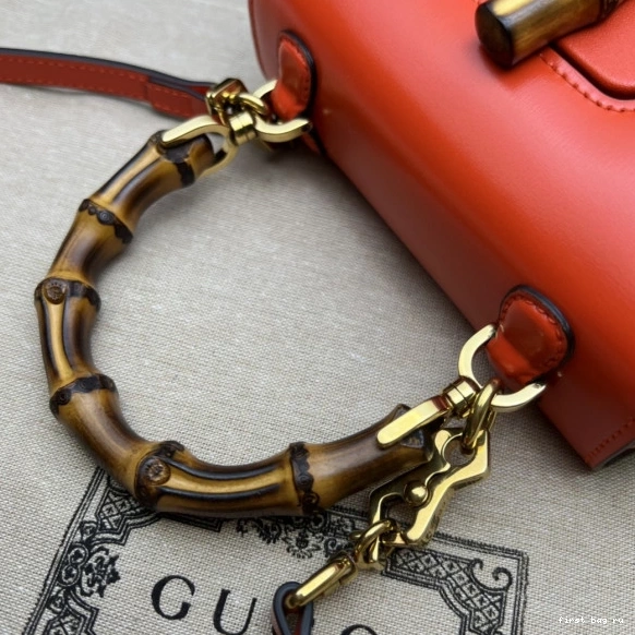 First bag ru Bamboo Mini with bag top GUCCI handle 0812